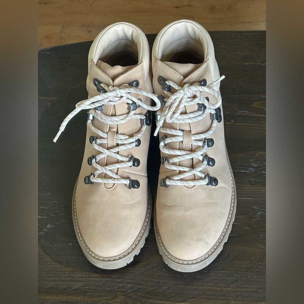 Target Tan Lace-Up Ankle Boots